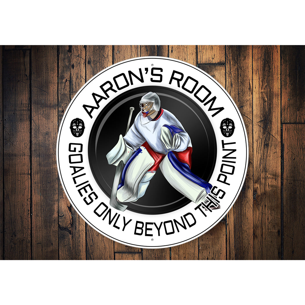 Personalized Goalie Circle Sign