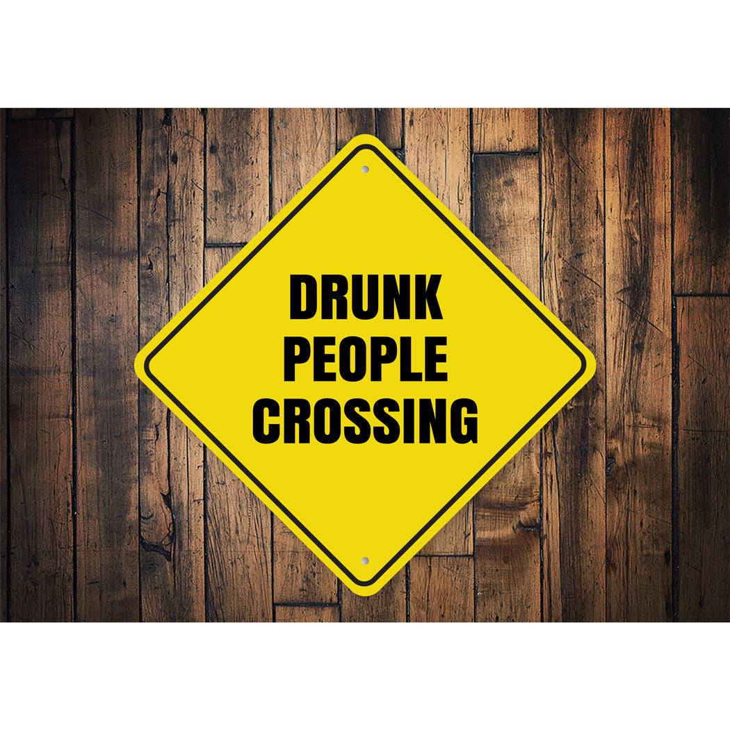 Drunk People Crossing Sign