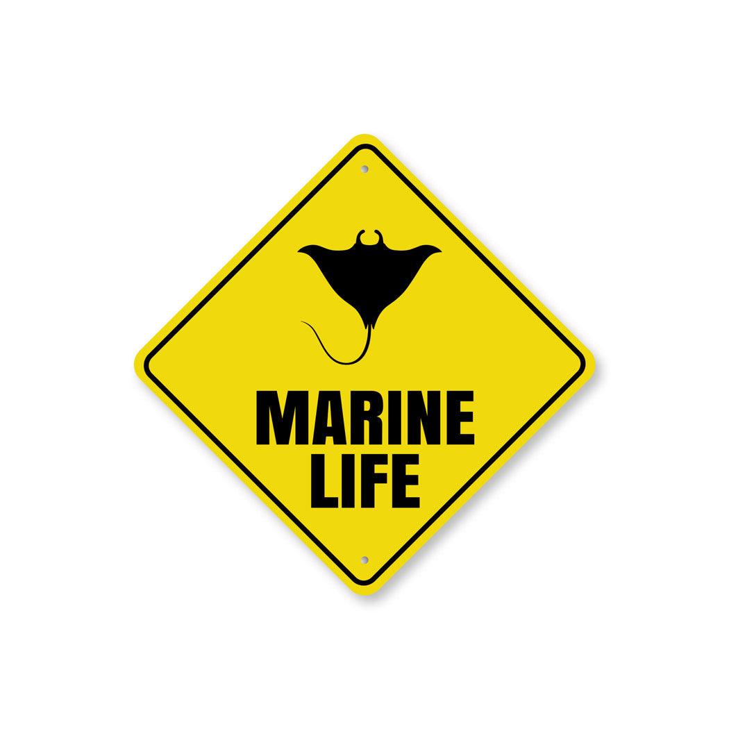 Marine Life Caution Sign