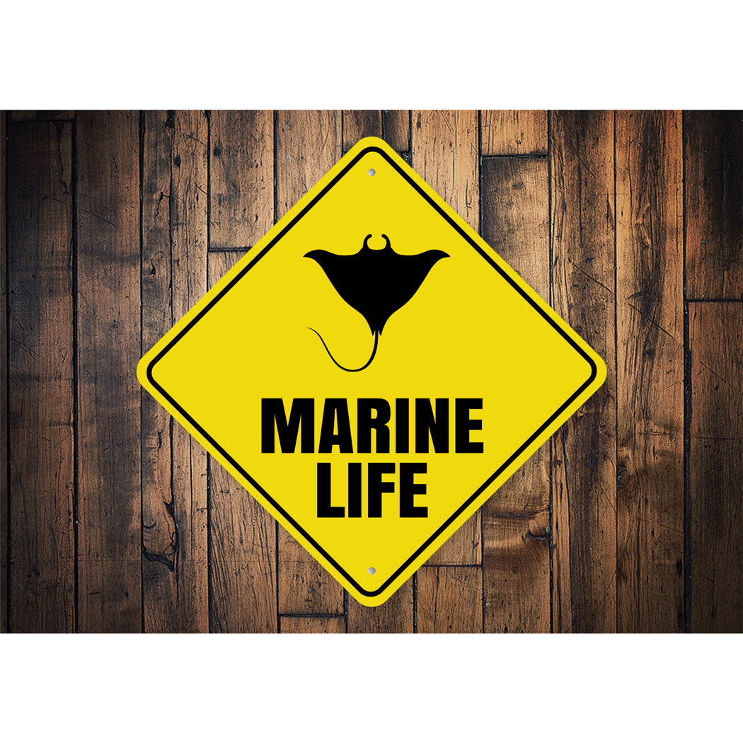 Marine Life Caution Sign
