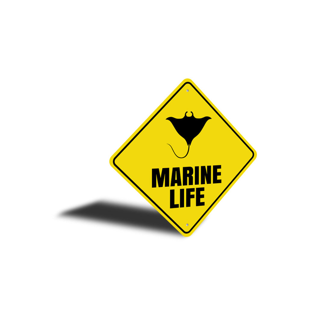 Marine Life Caution Sign
