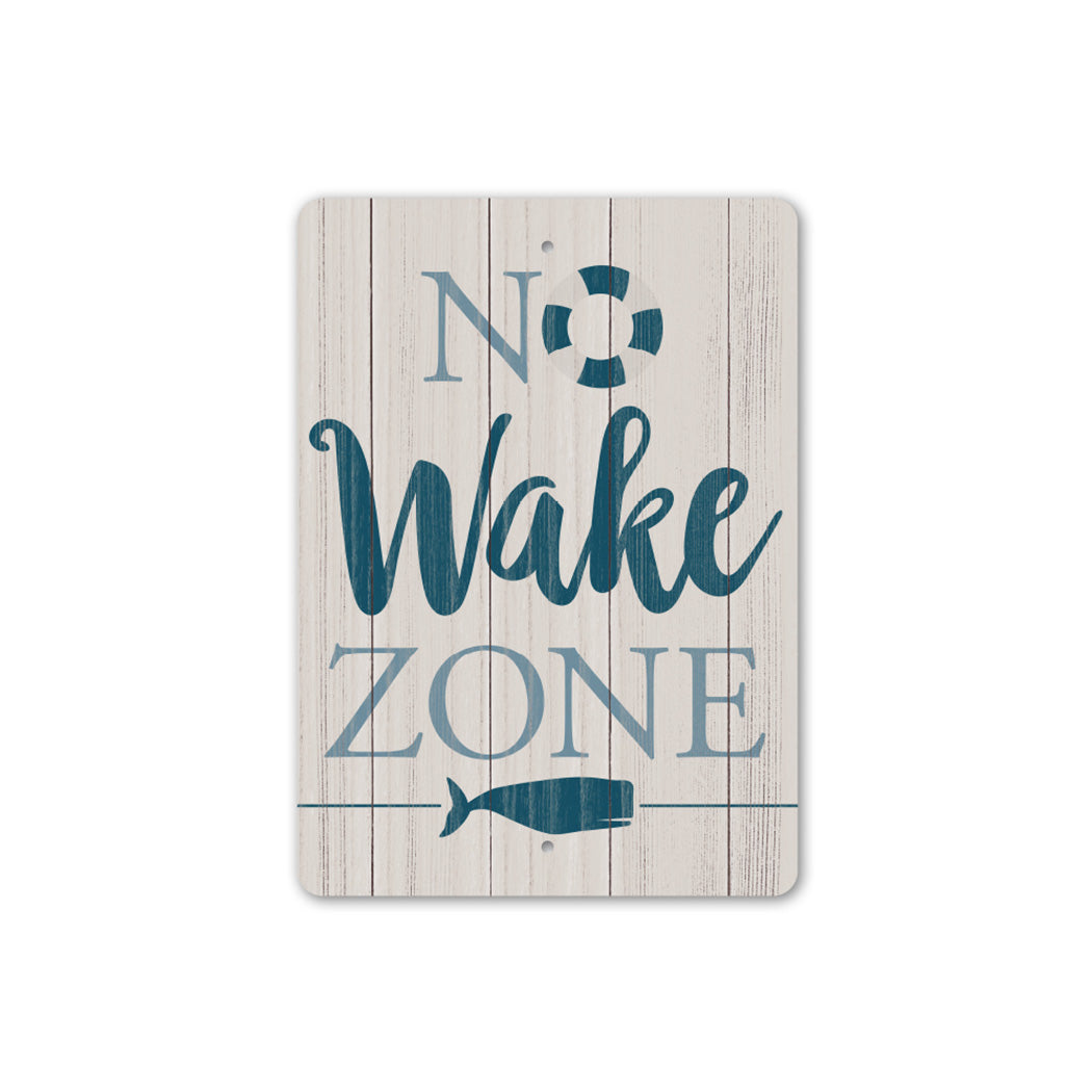 No Wake Zone Sign