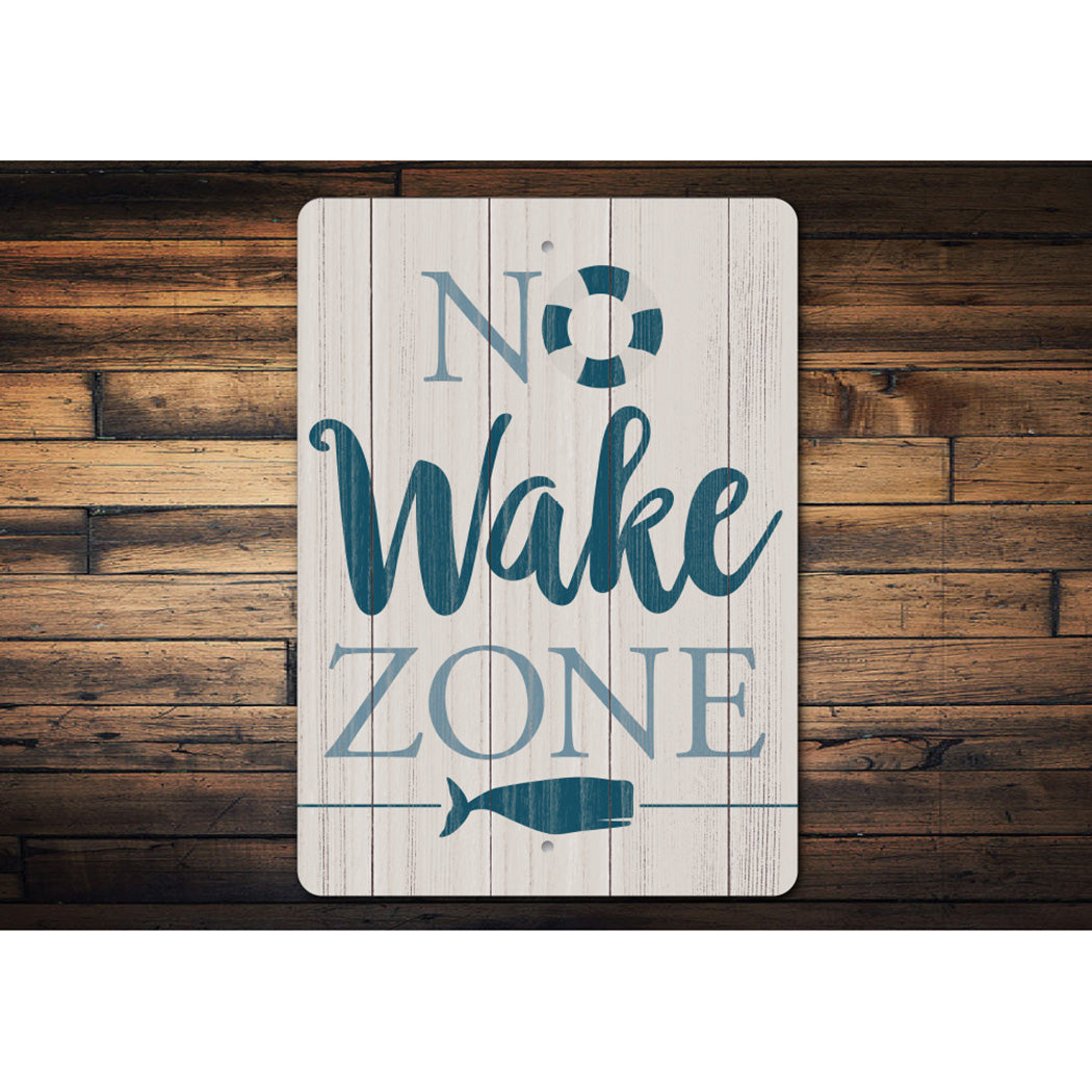 No Wake Zone Sign