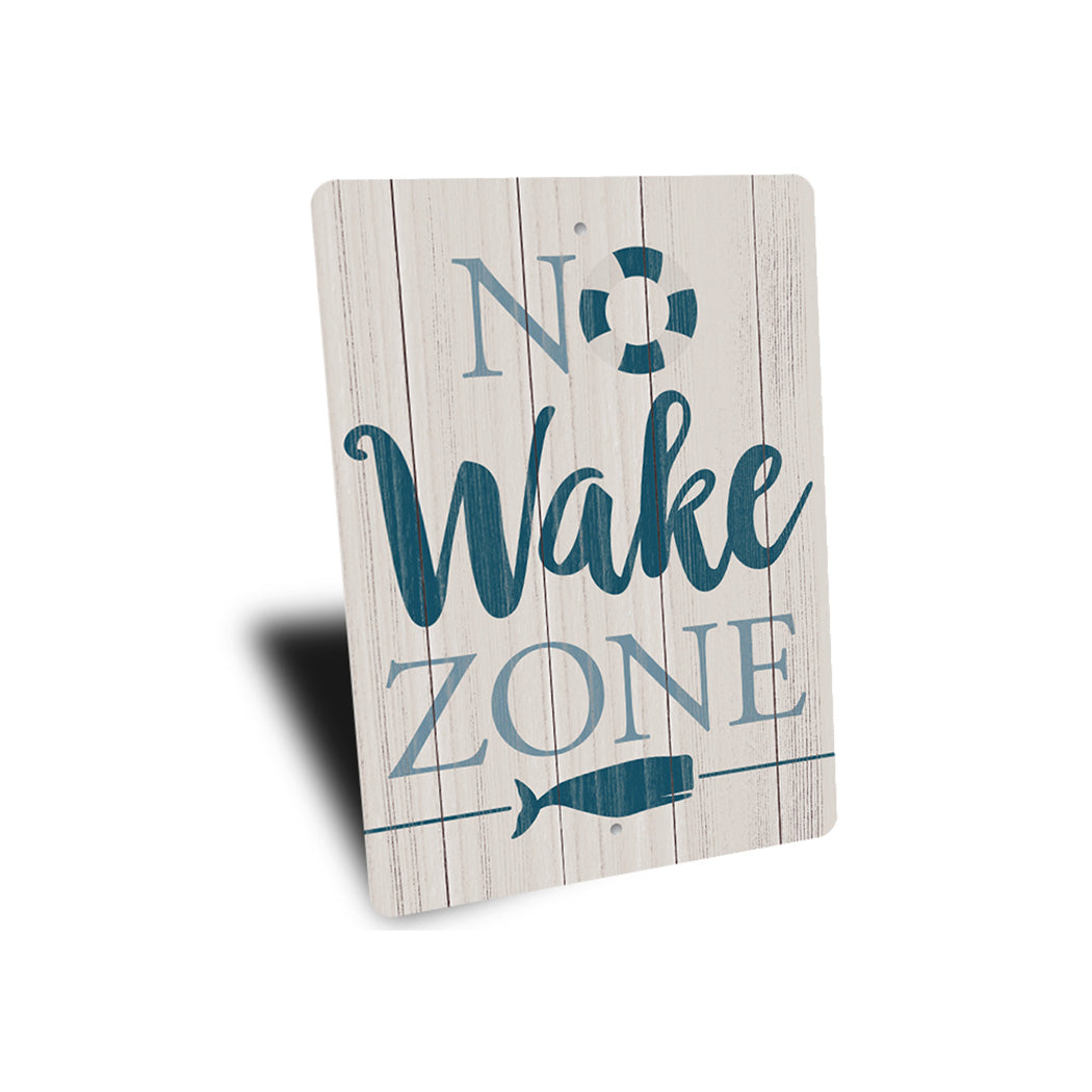No Wake Zone Sign