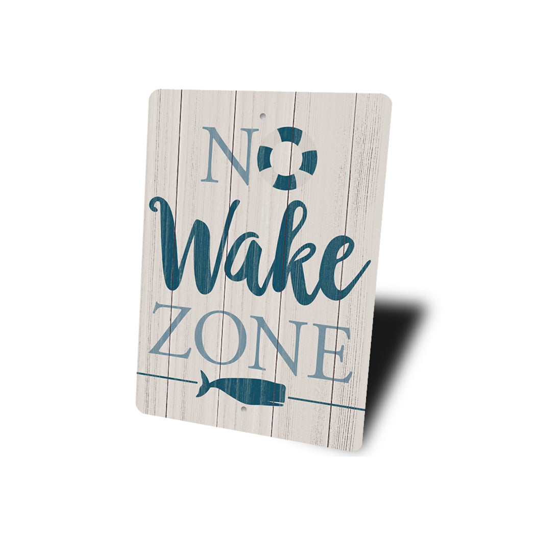 No Wake Zone Sign