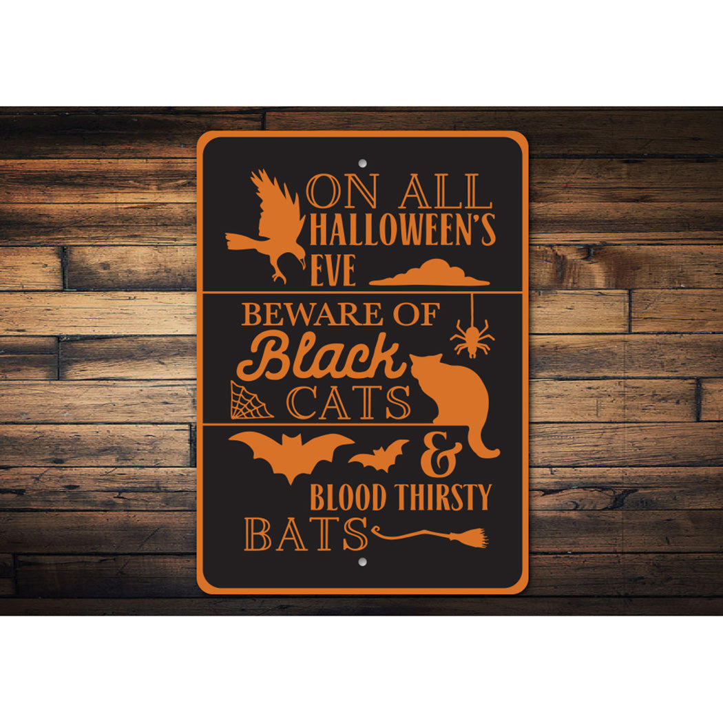Watch For Bats And Cats Sign