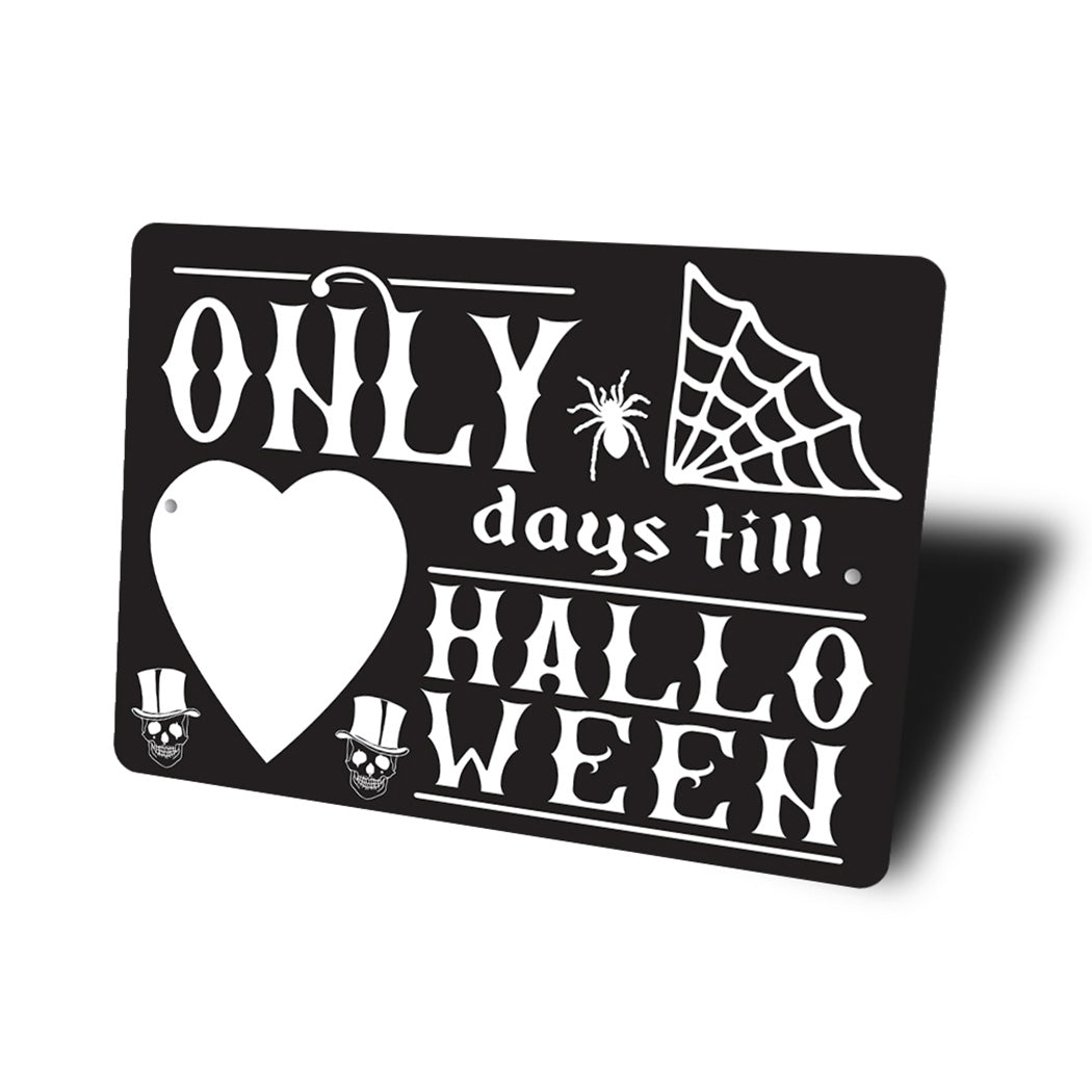 Days Til Halloween Countdown Sign