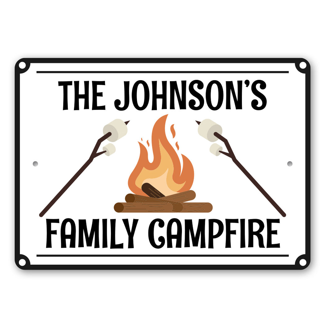 Family Campfire Name Sign