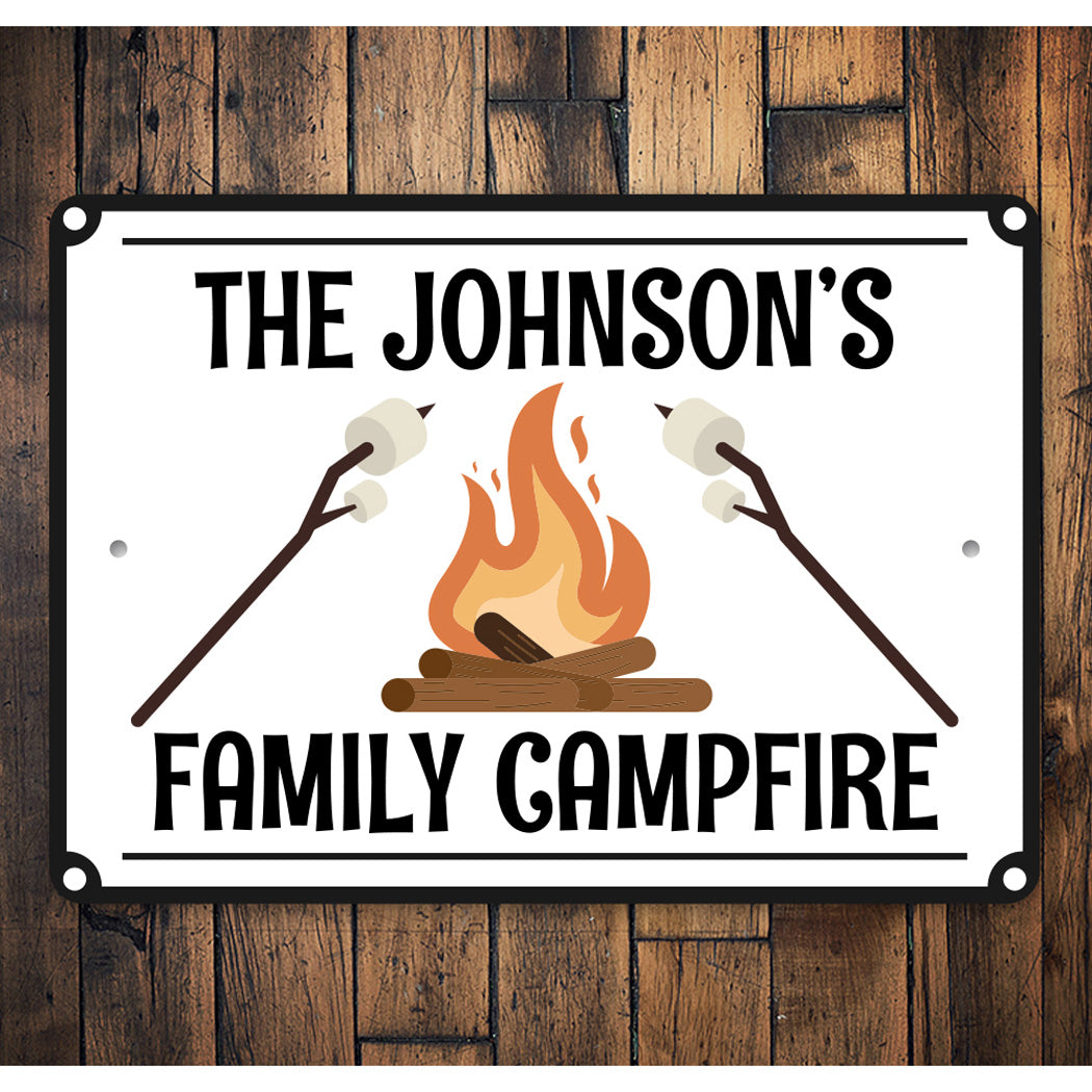 Family Campfire Name Sign