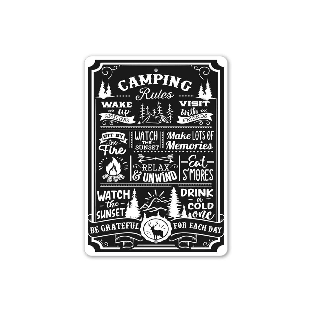 Camping Rules Sign