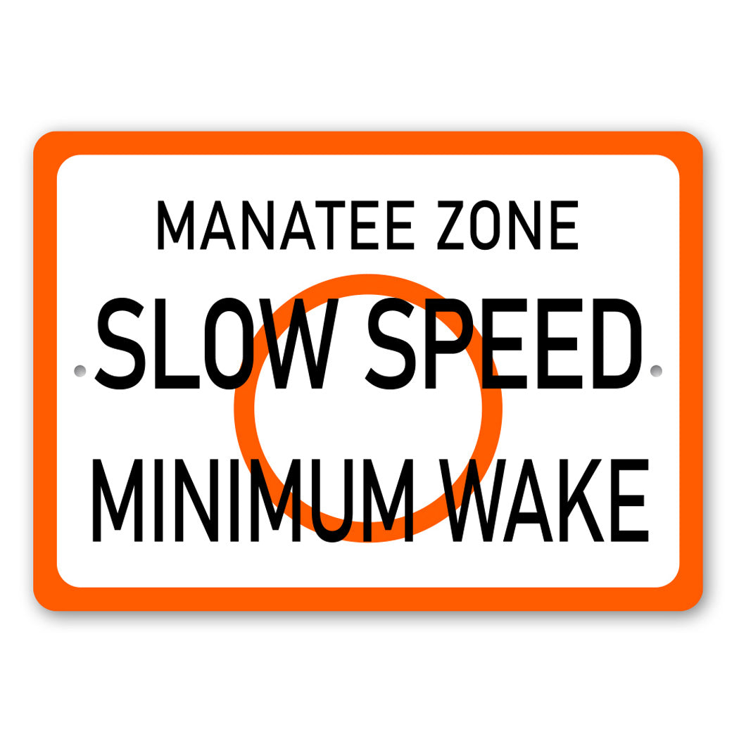 Manatee Zone Slow Speed Sign