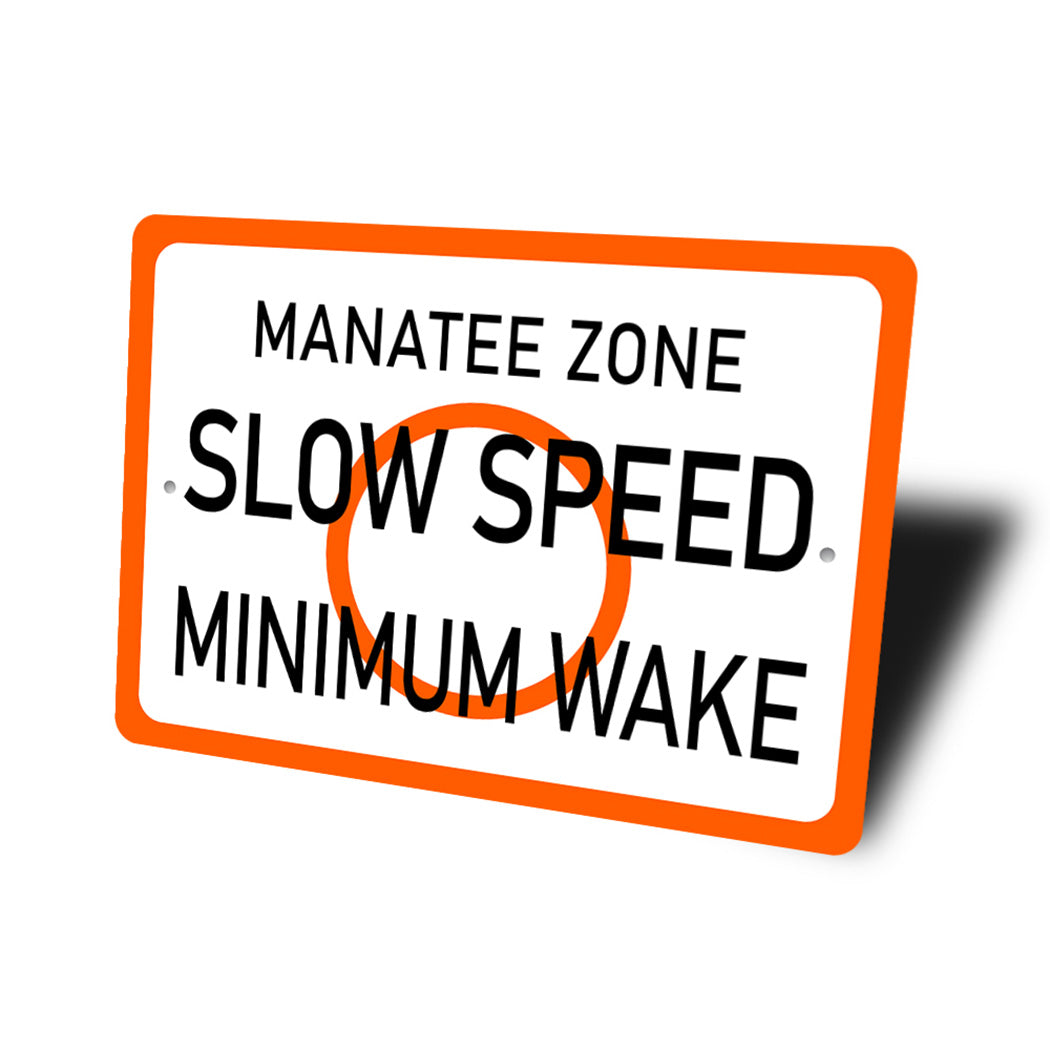 Manatee Zone Slow Speed Sign