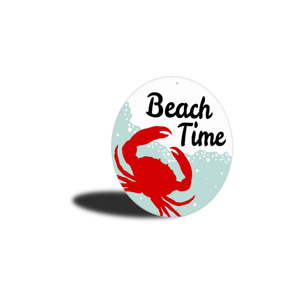 Beach Time Circle Sign