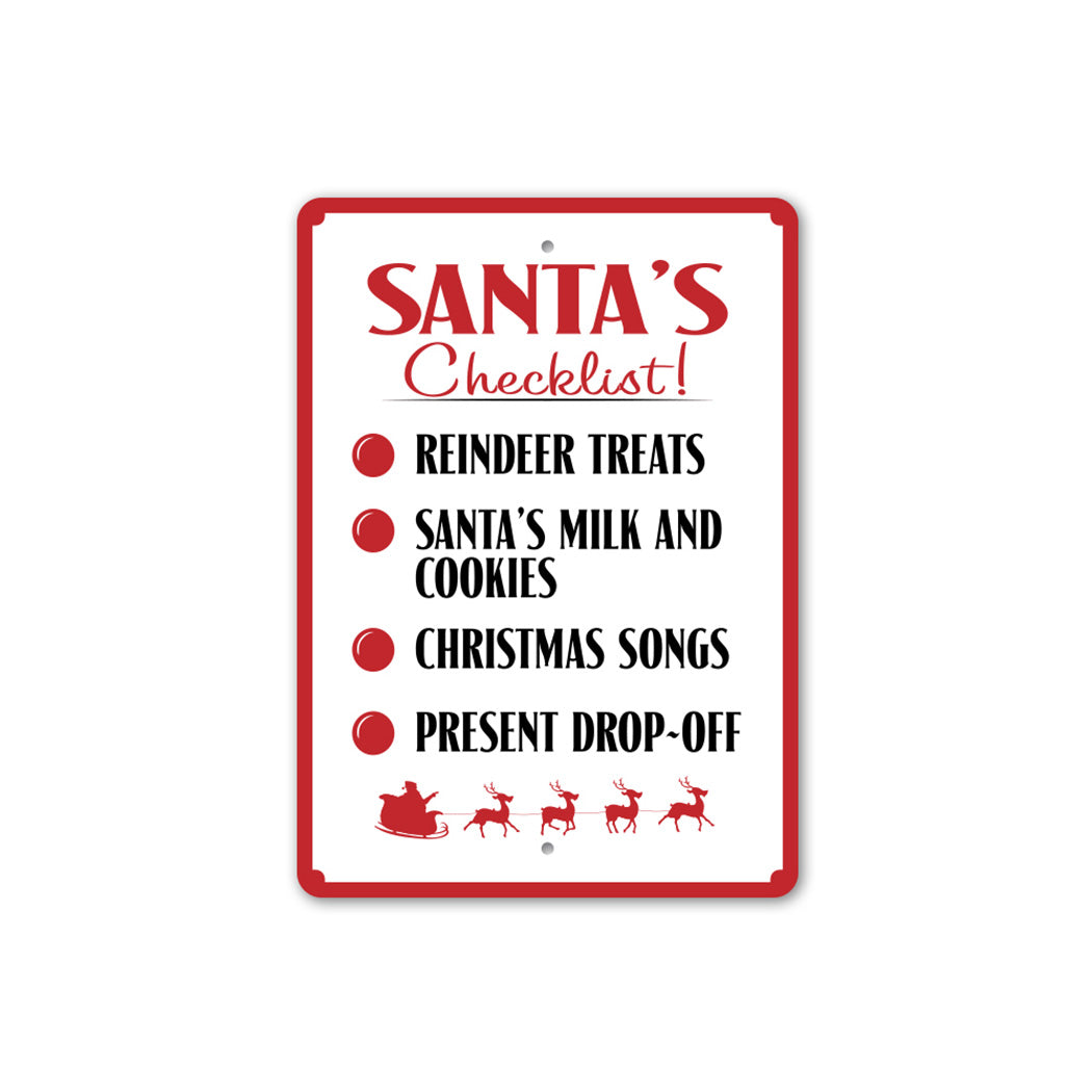 Santas Checklist Sign