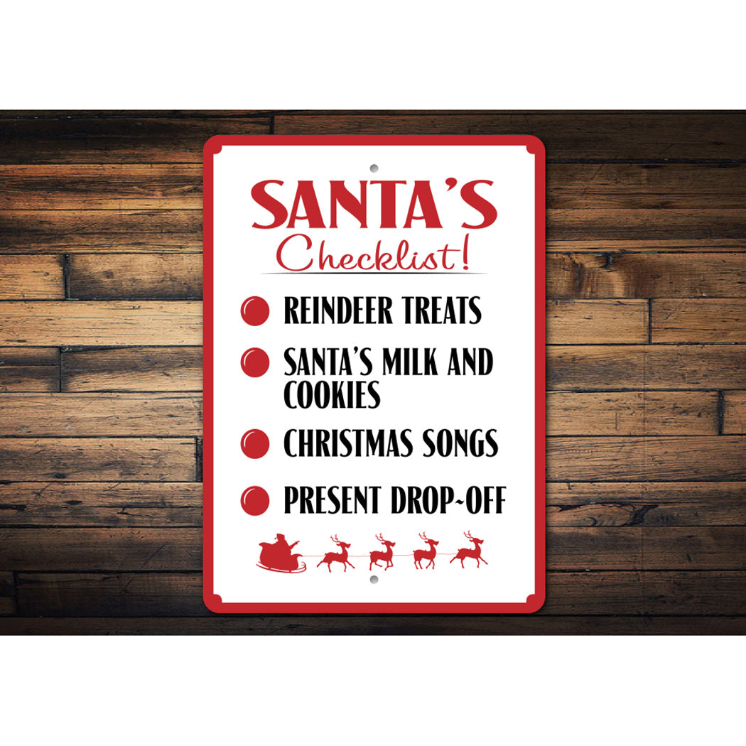 Santas Checklist Sign