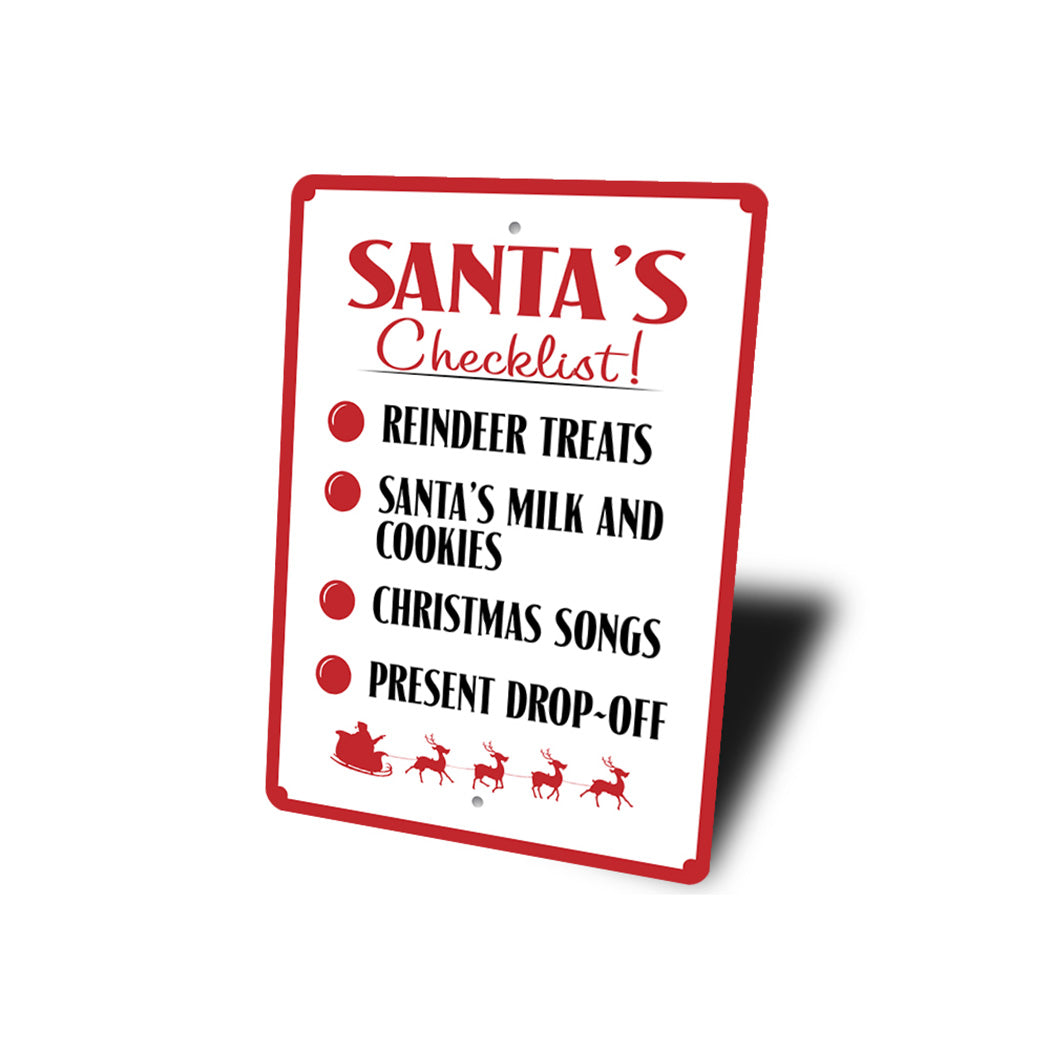 Santas Checklist Sign