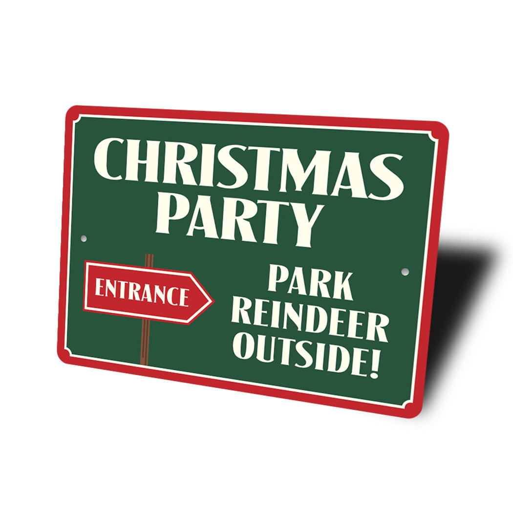 Christmas Party Reindeer Parking Sign