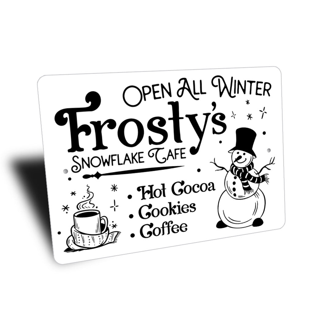 Winter Cafe Open Sign
