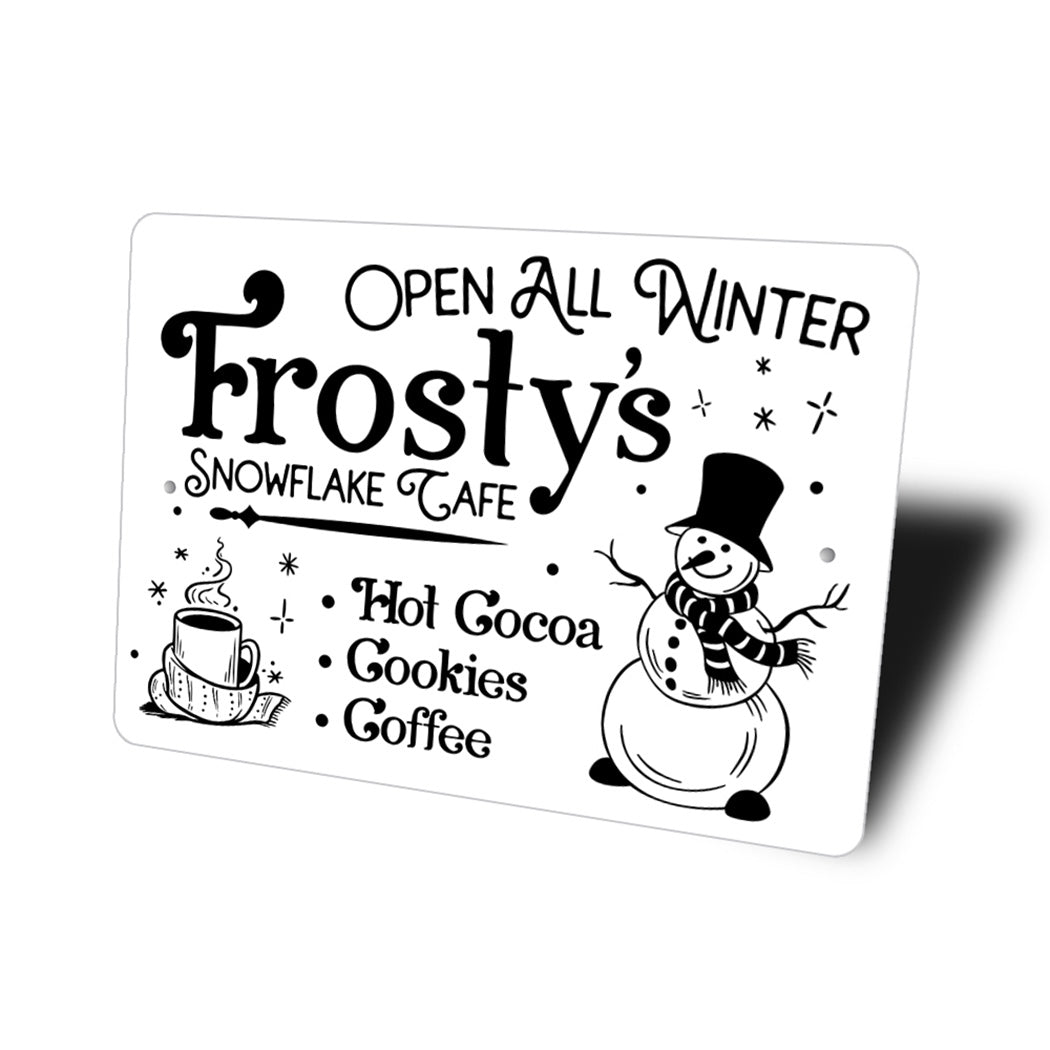 Winter Cafe Open Sign