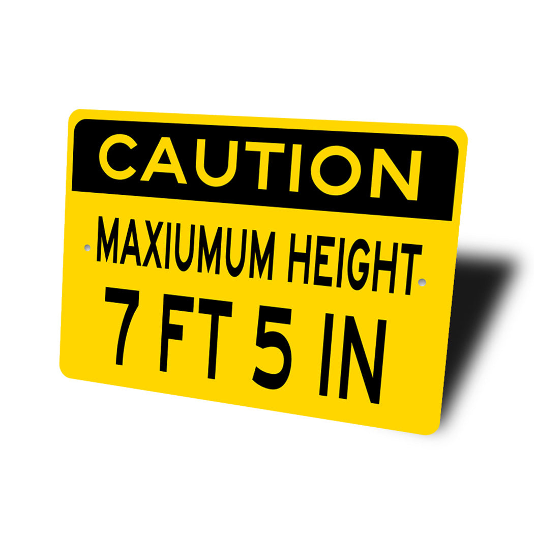Caution Height Clearance Sign