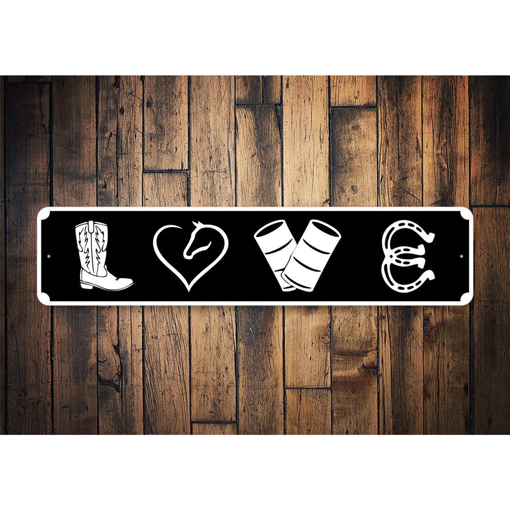Equestrian Horse Love Sign