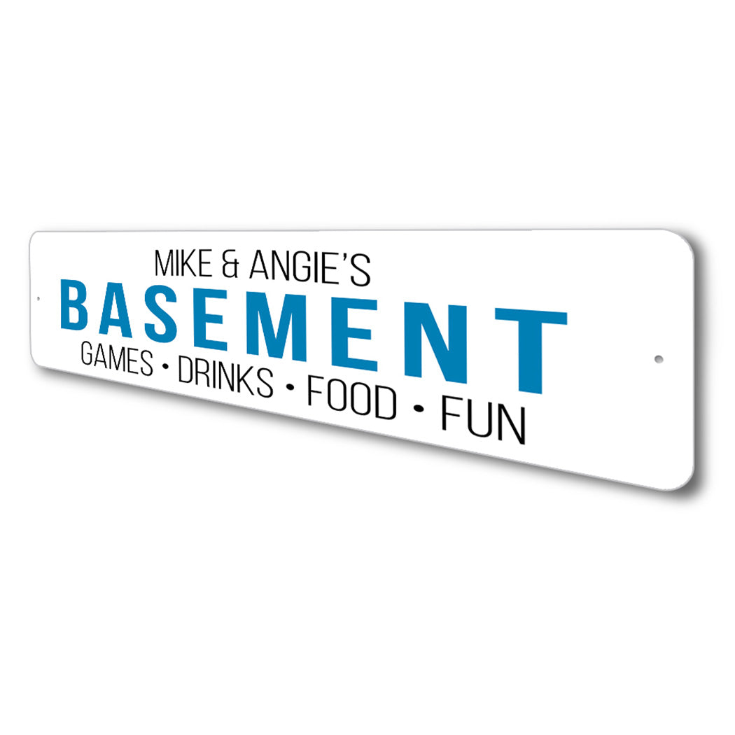 Custom Basement Entrance Sign