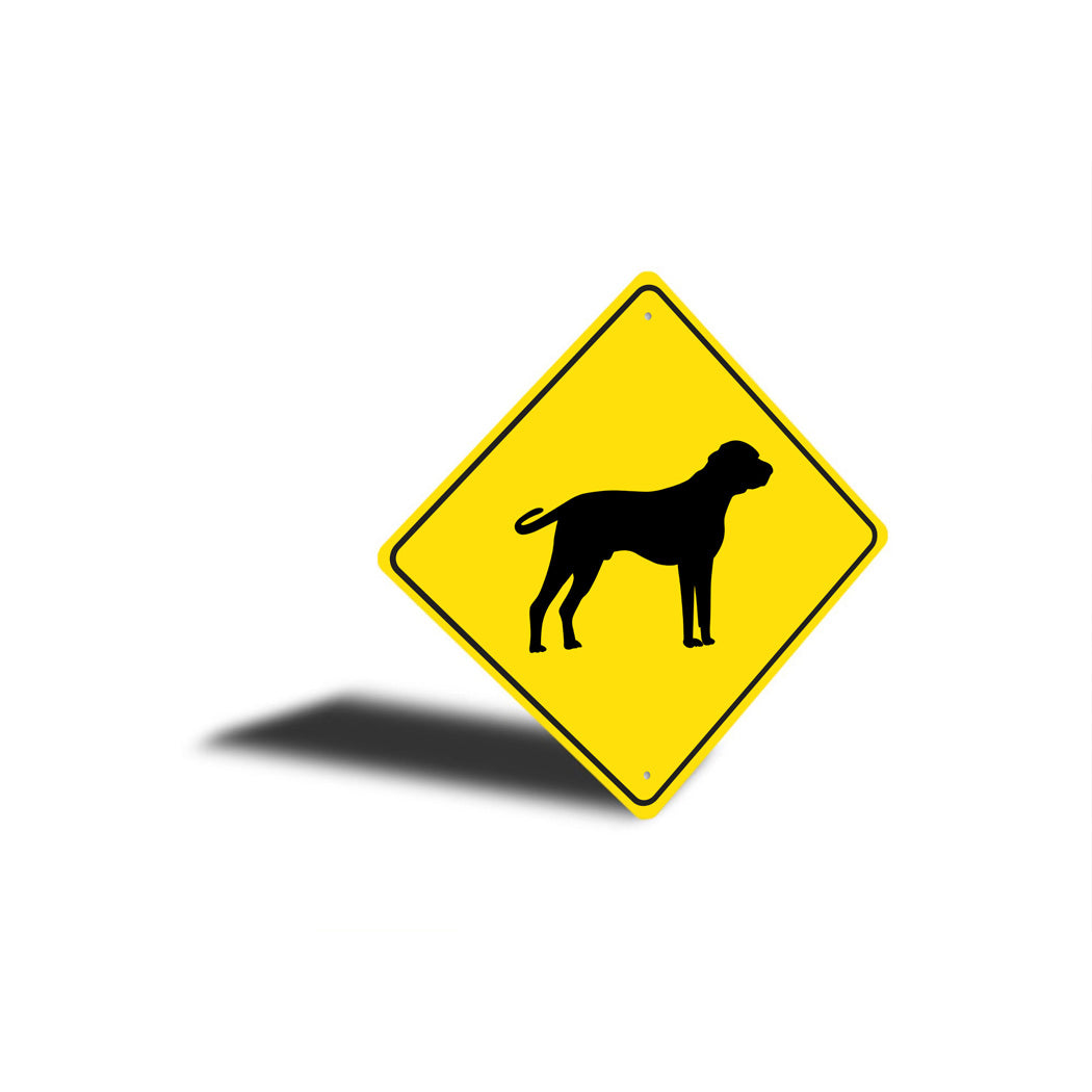 Black Mouth Cur Dog Diamond Sign