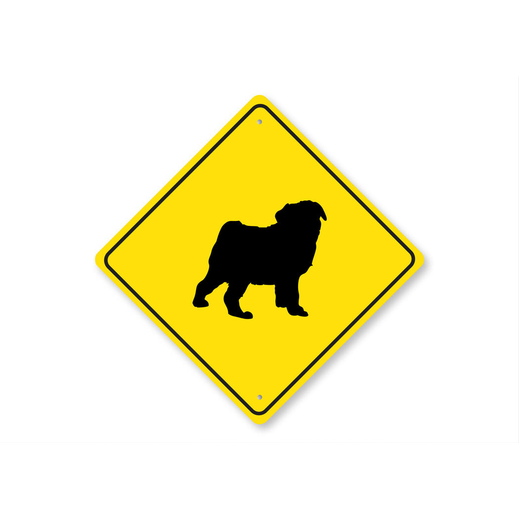 Pug Dog Diamond Sign