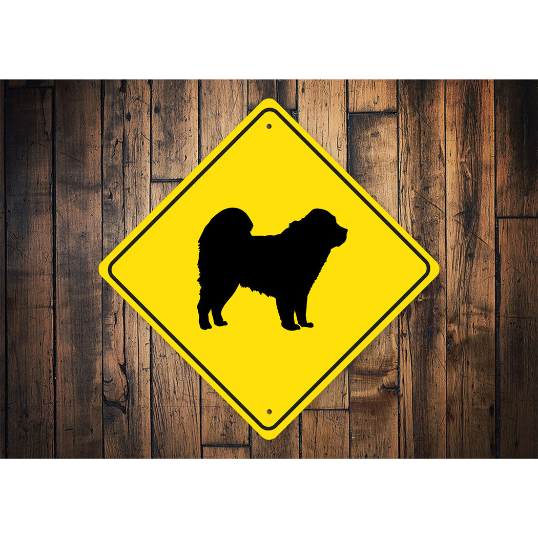 Tibetan Mastiff Dog Diamond Sign