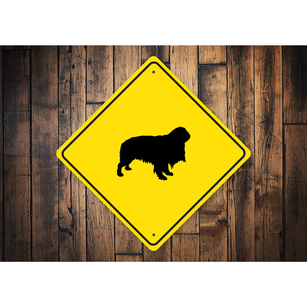 English Toy Spaniel Dog Diamond Sign