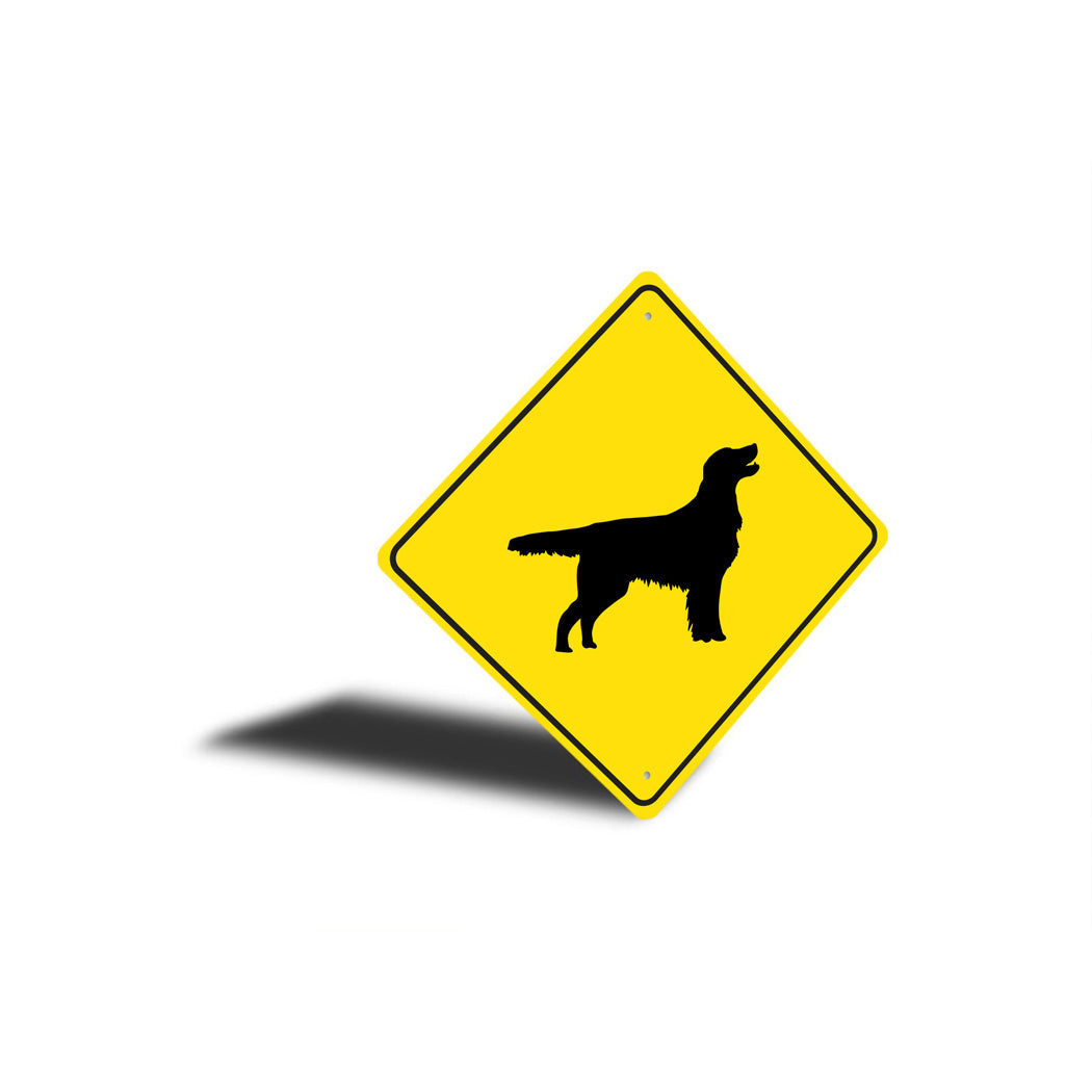 Flat-Coated Retriever Dog Diamond Sign