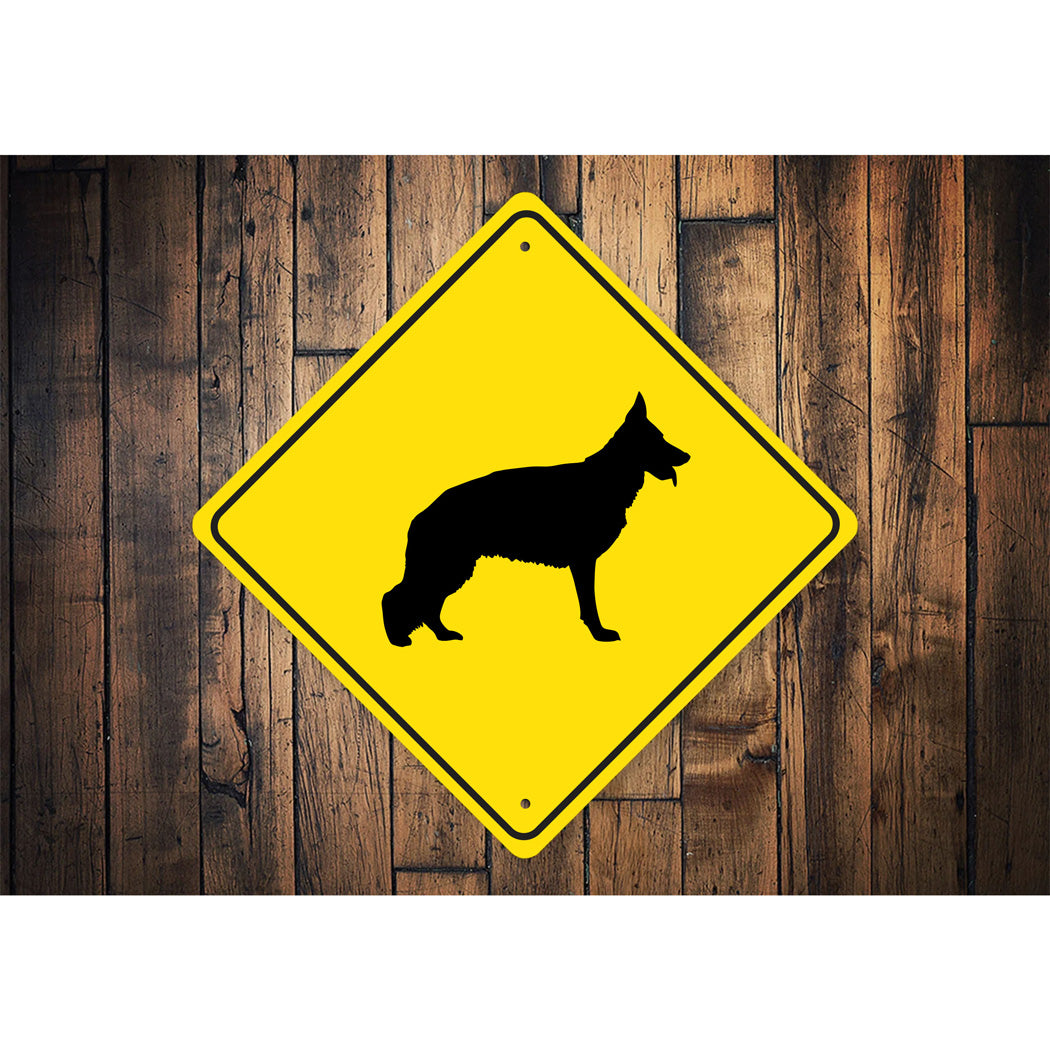 German Shepherd Dog Dog Diamond Sign
