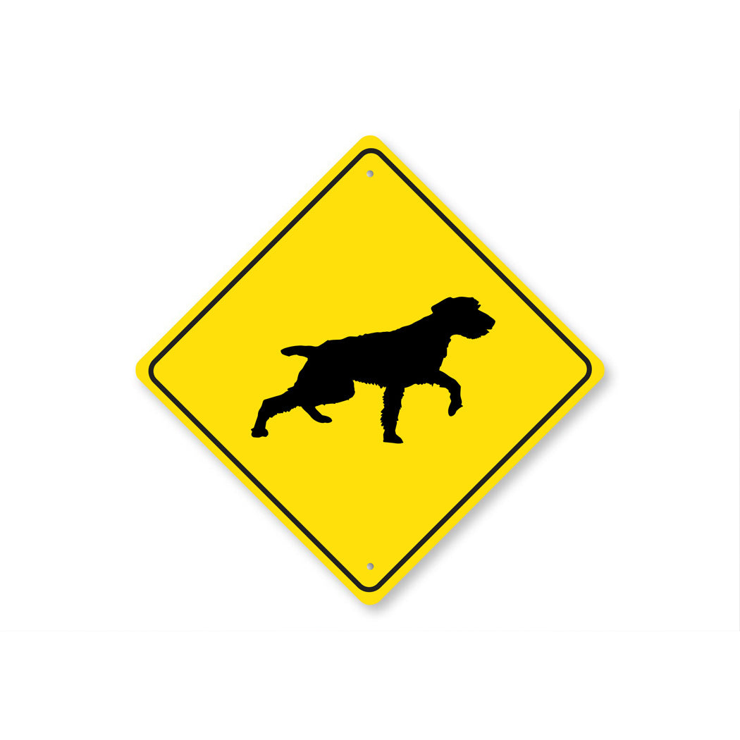 German Wirehaired Pointer Dog Diamond Sign