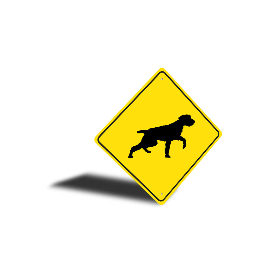 German Wirehaired Pointer Dog Diamond Sign