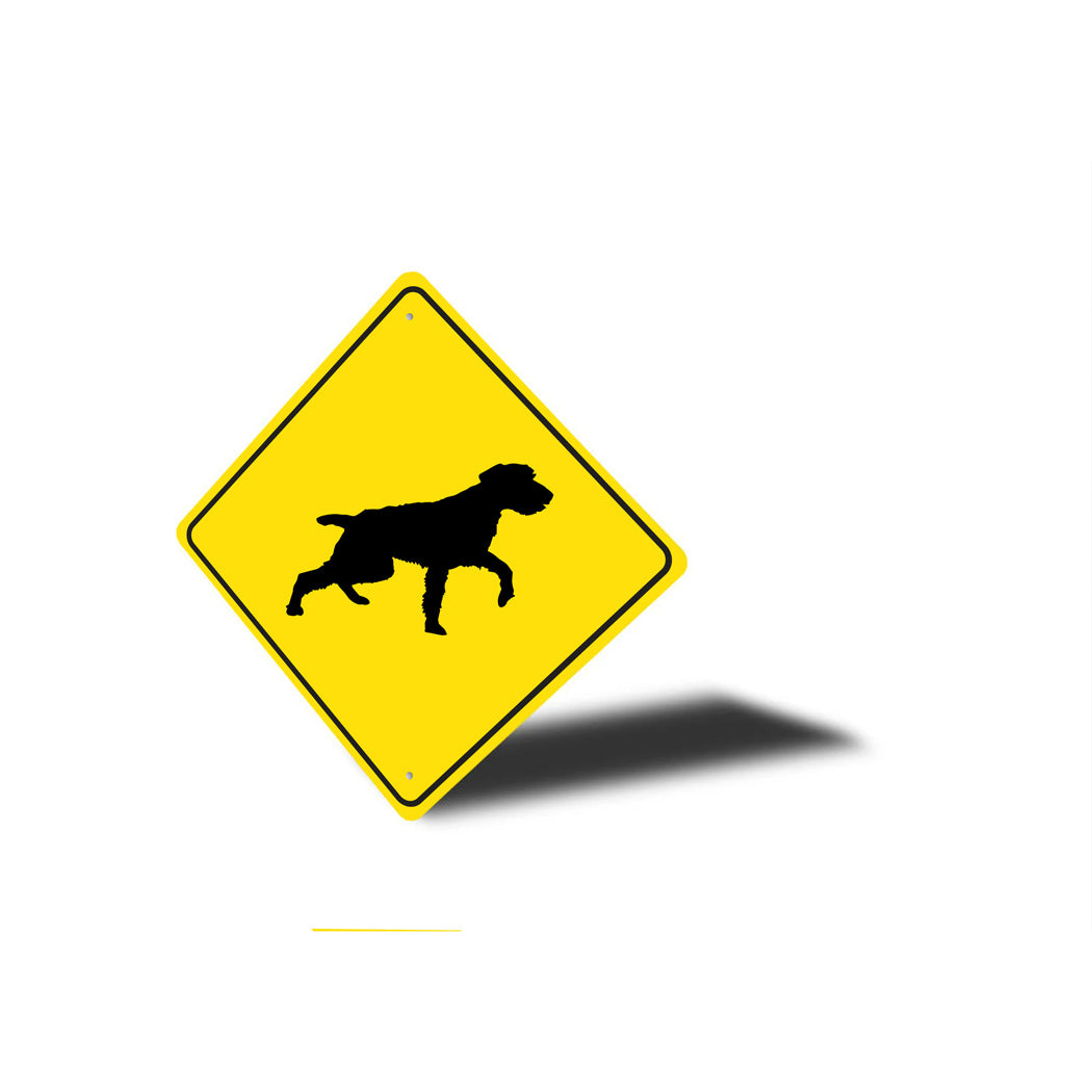 German Wirehaired Pointer Dog Diamond Sign