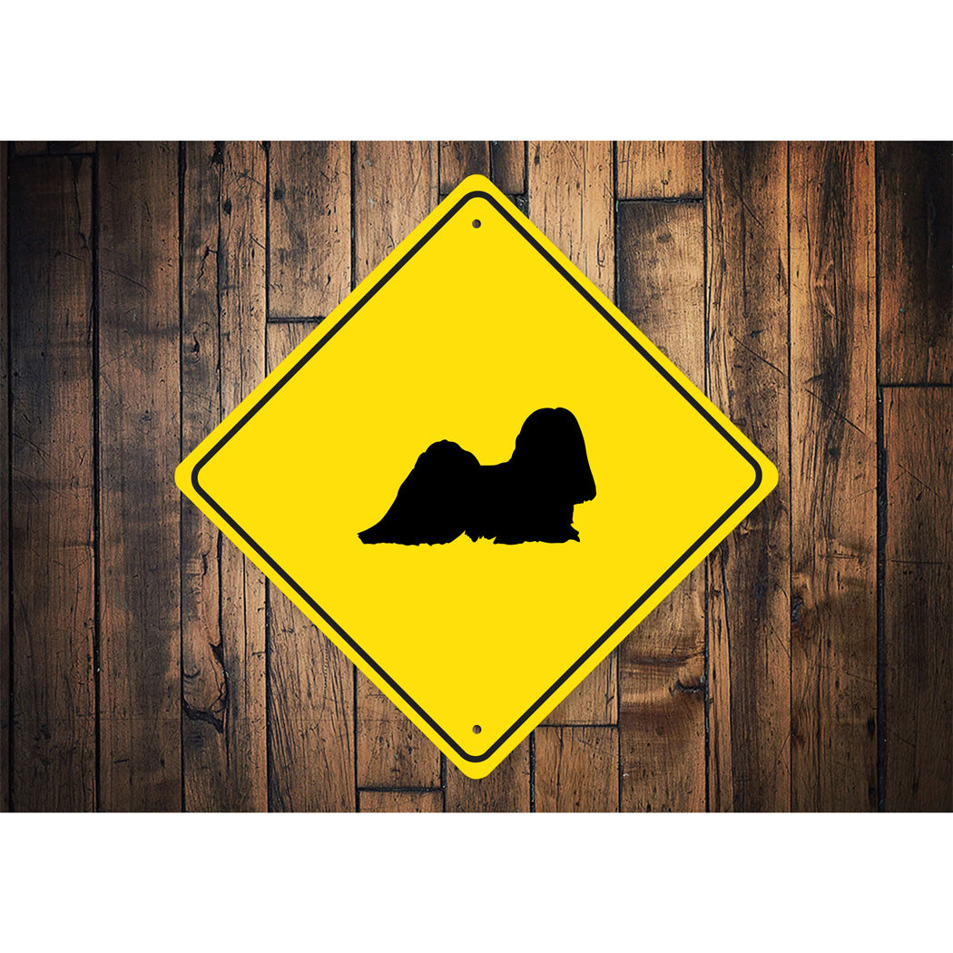 Lhasa Apso Dog Diamond Sign