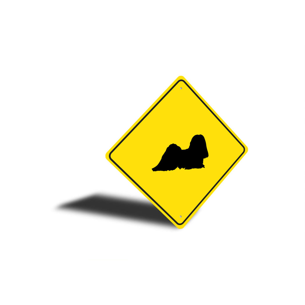 Lhasa Apso Dog Diamond Sign