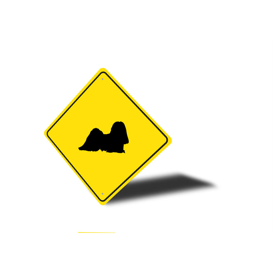 Lhasa Apso Dog Diamond Sign