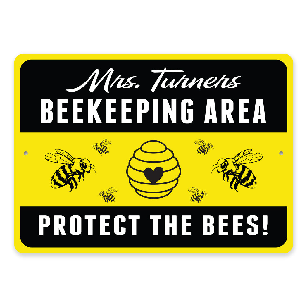 Beekeeping Area Bee Sign