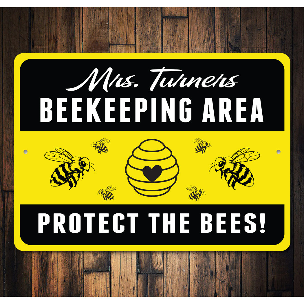 Beekeeping Area Bee Sign