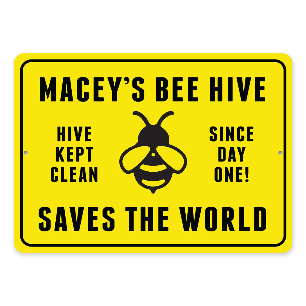 Custom Bee Hive Name Sign