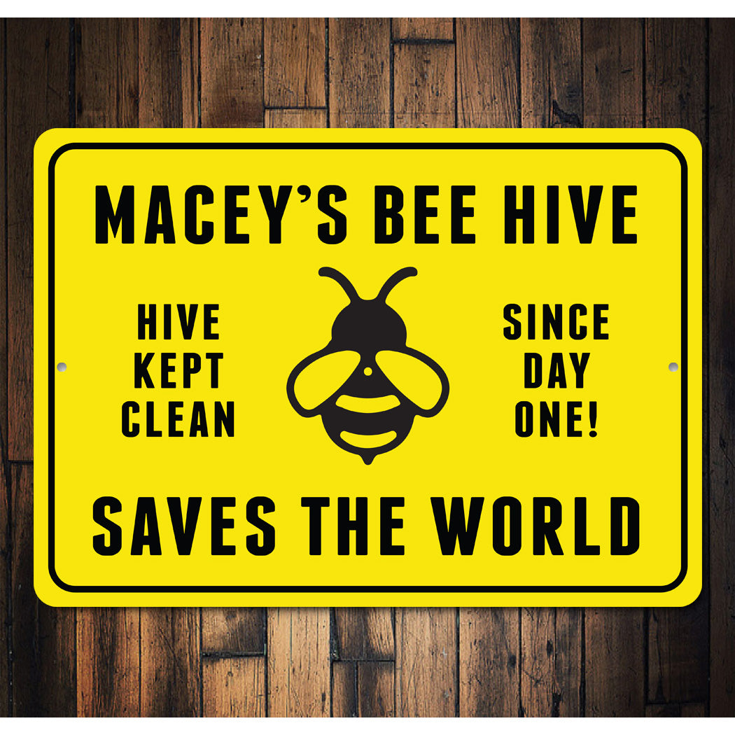 Custom Bee Hive Name Sign