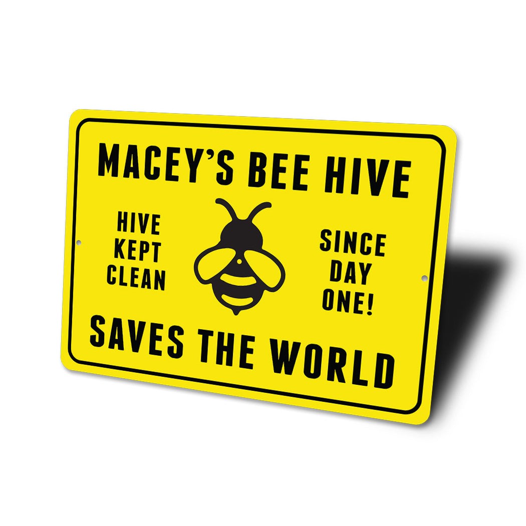 Custom Bee Hive Name Sign