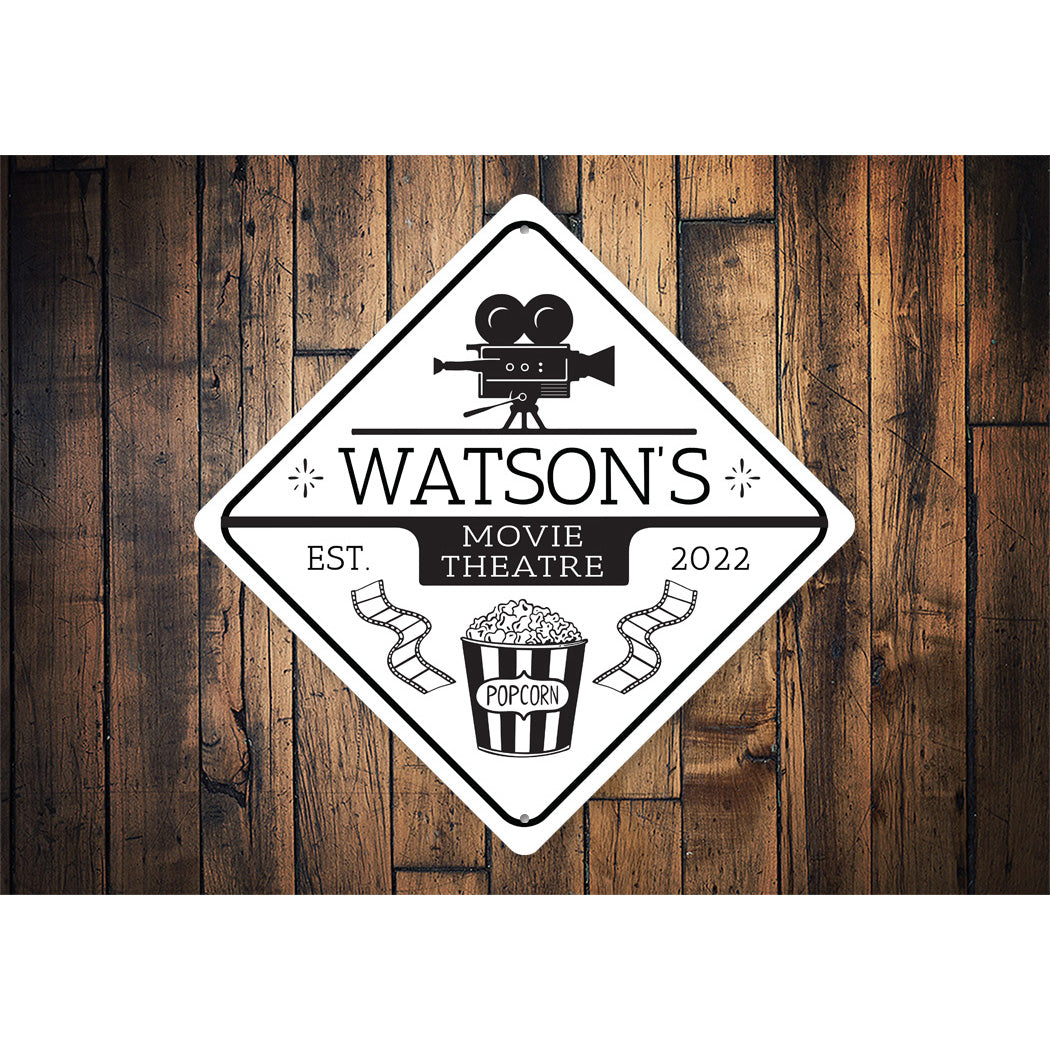 Custom Family Movie Theater Sign