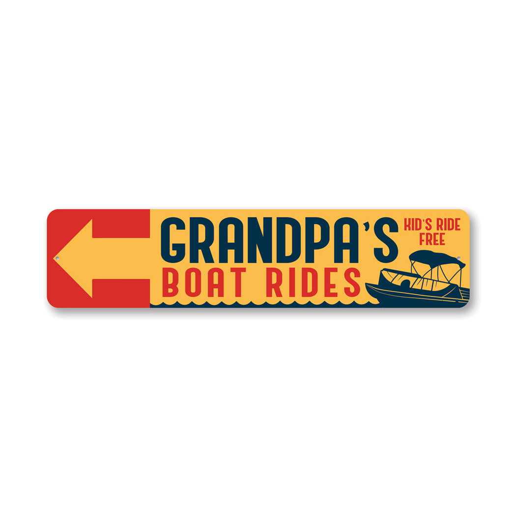 Custom Boat Rides Sign