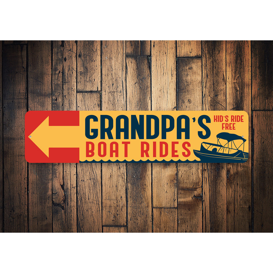 Custom Boat Rides Sign