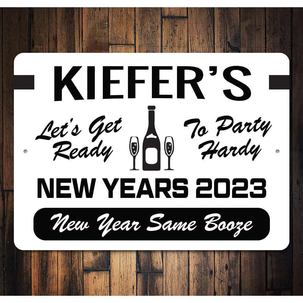 Custom Family New Years Sign