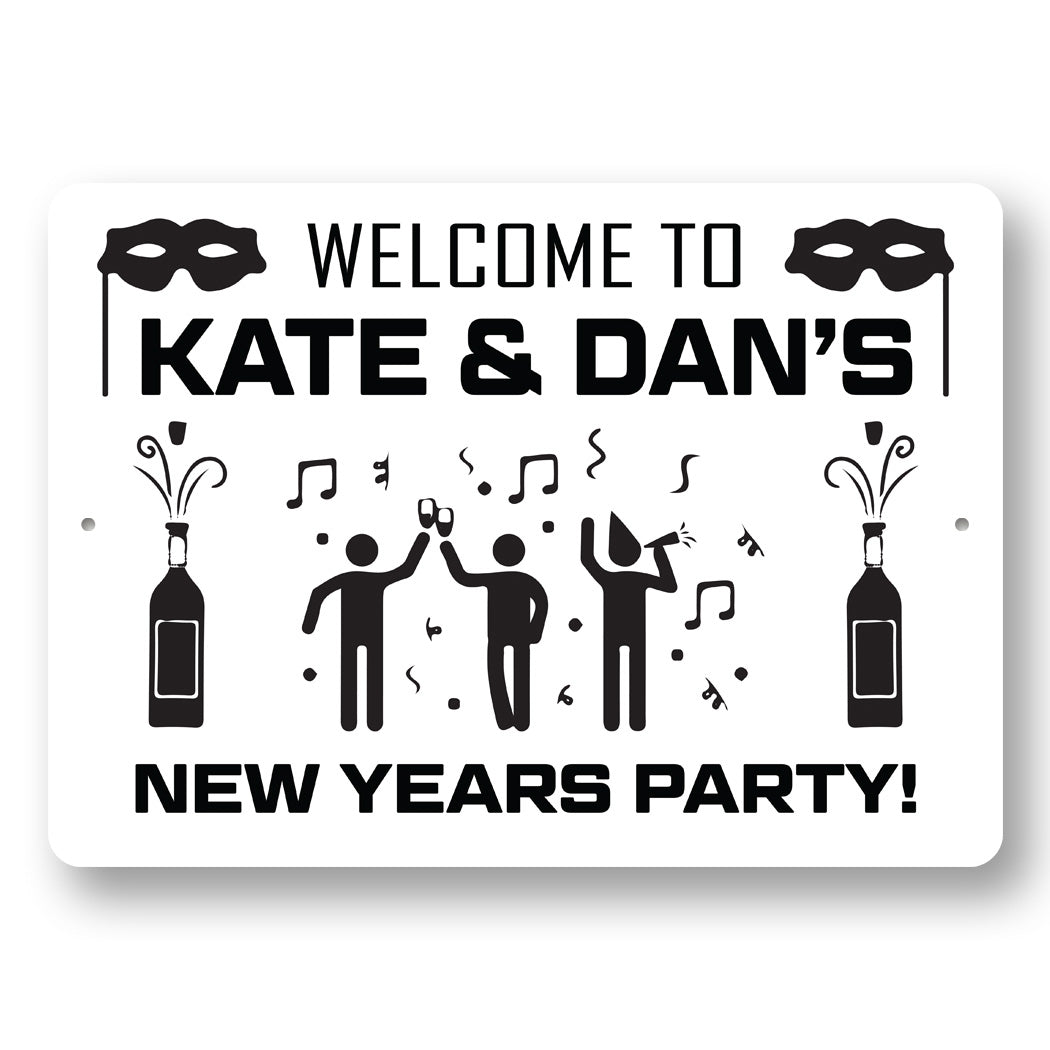 Welcome To Family New Years Party Sign