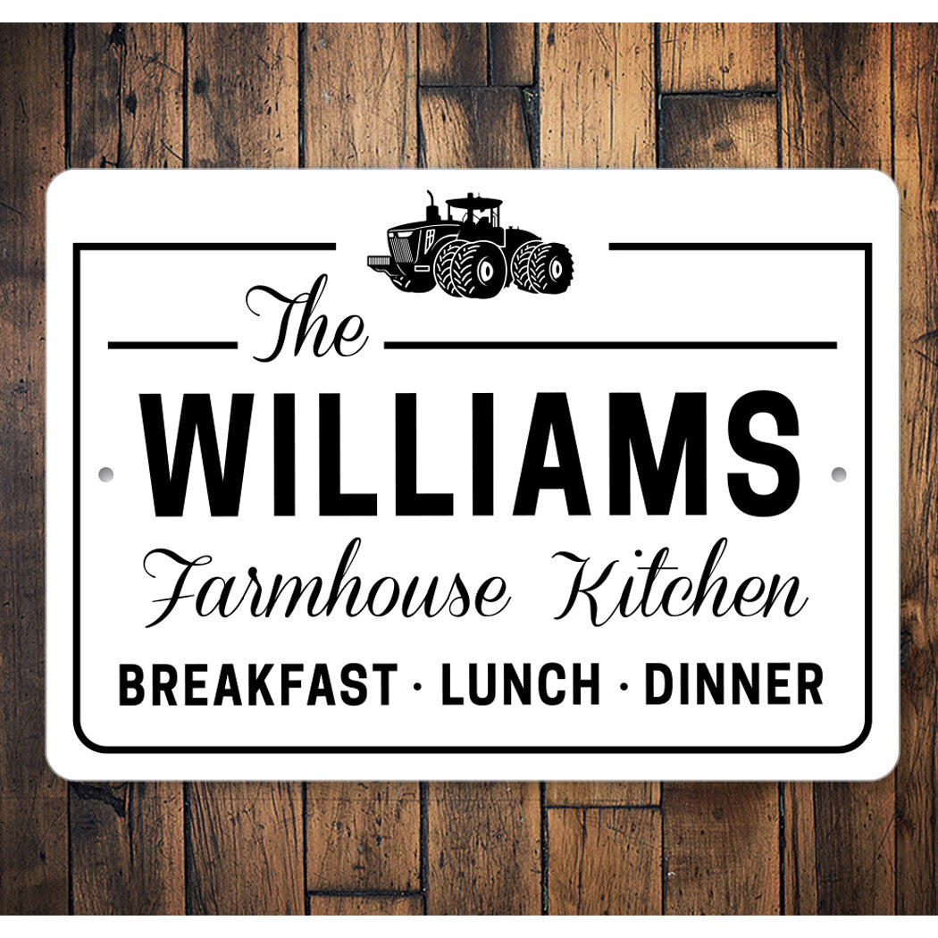 Custom Family Farmhouse Kitchen Sign