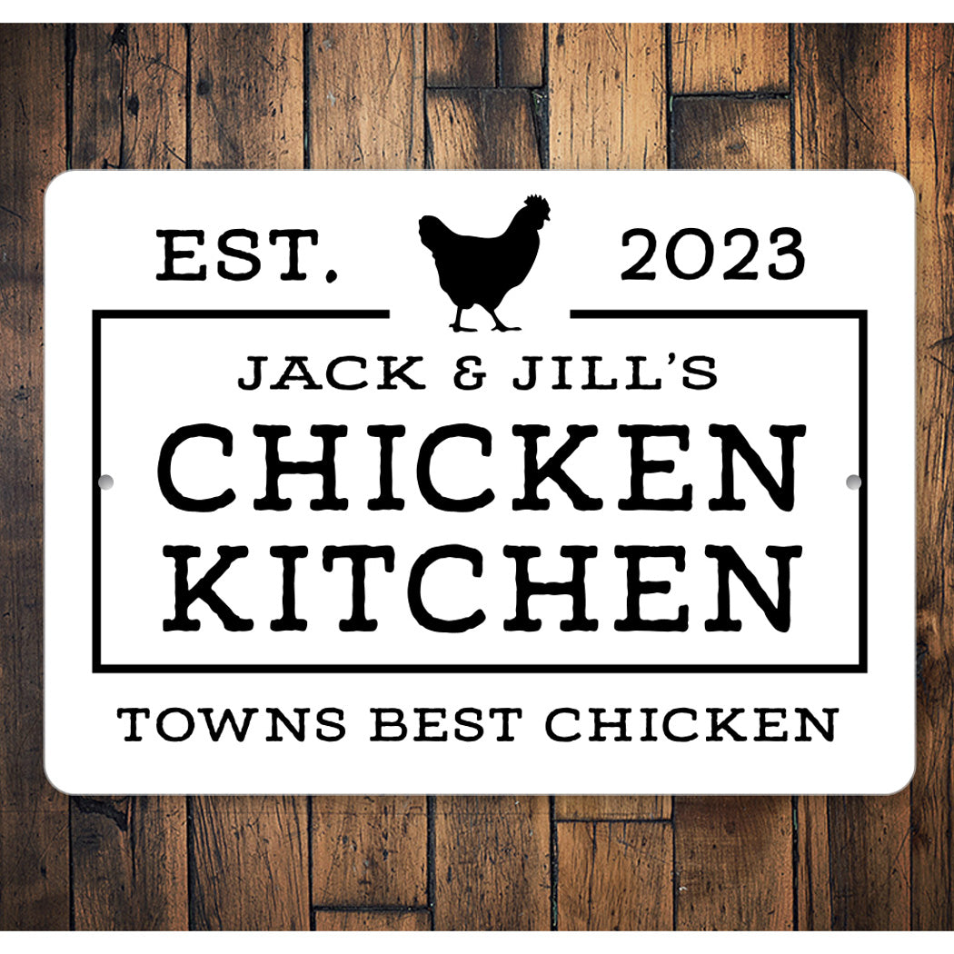 Personalized Towns Best Chicken Kitchen Sign